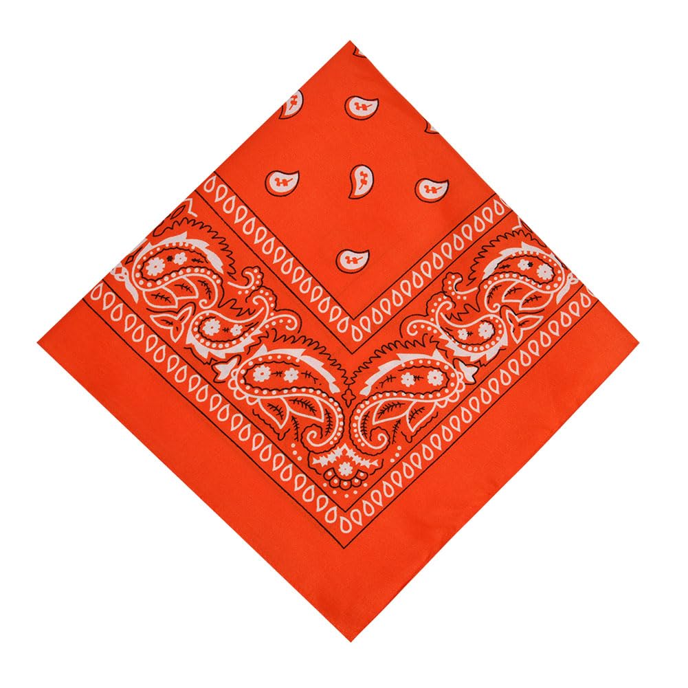 Aomig Bandana Head Scarf for Men and Women, Stylish Cowboy Headband Handkerchief, Multi-purpose Hair Scarf Paisley Print Unisex Headwraps, Bib Party Face Covering Headwear for Motorcycling