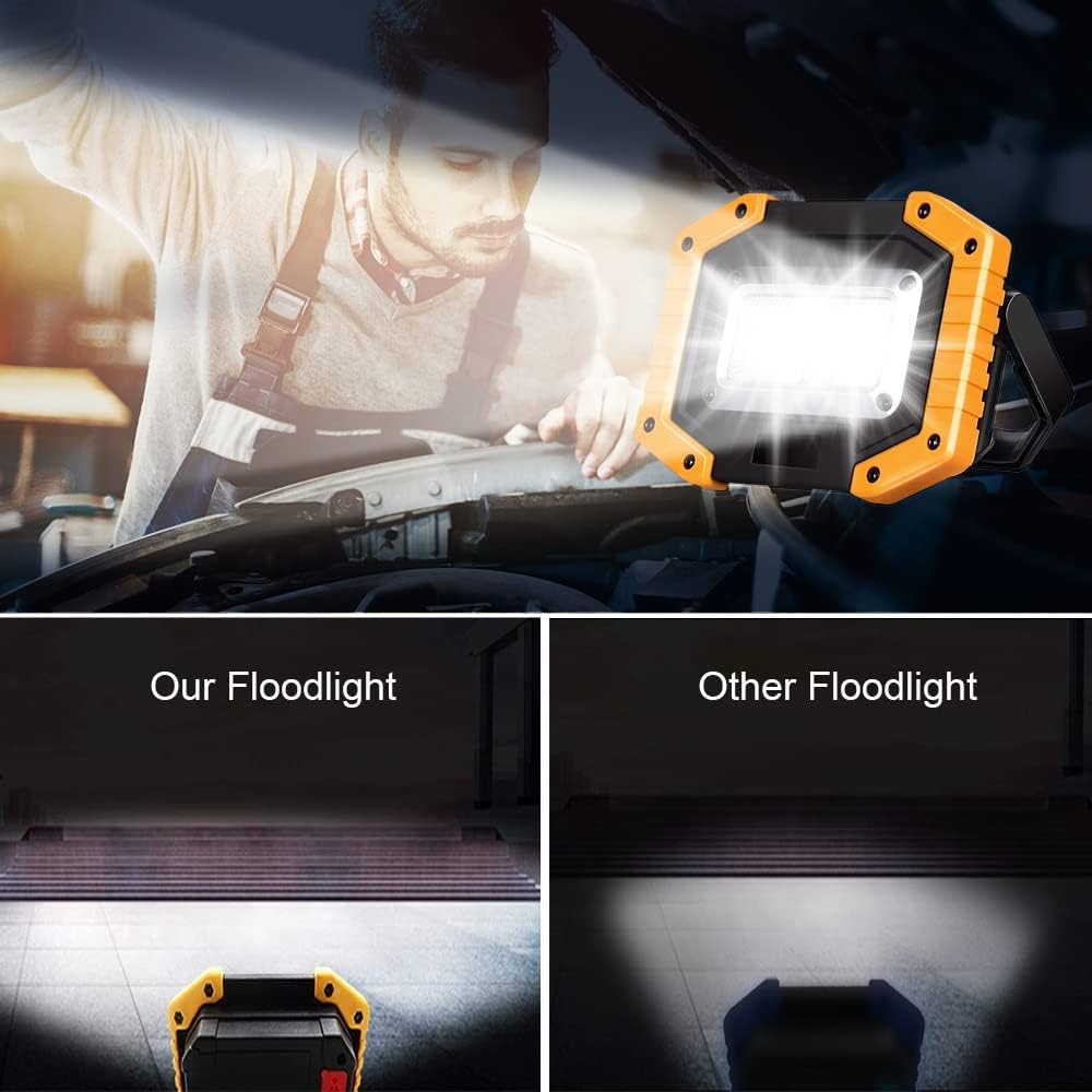 Edasion 30W LED Work Light Rechargeable COB Battery Floodlight 2000LM
