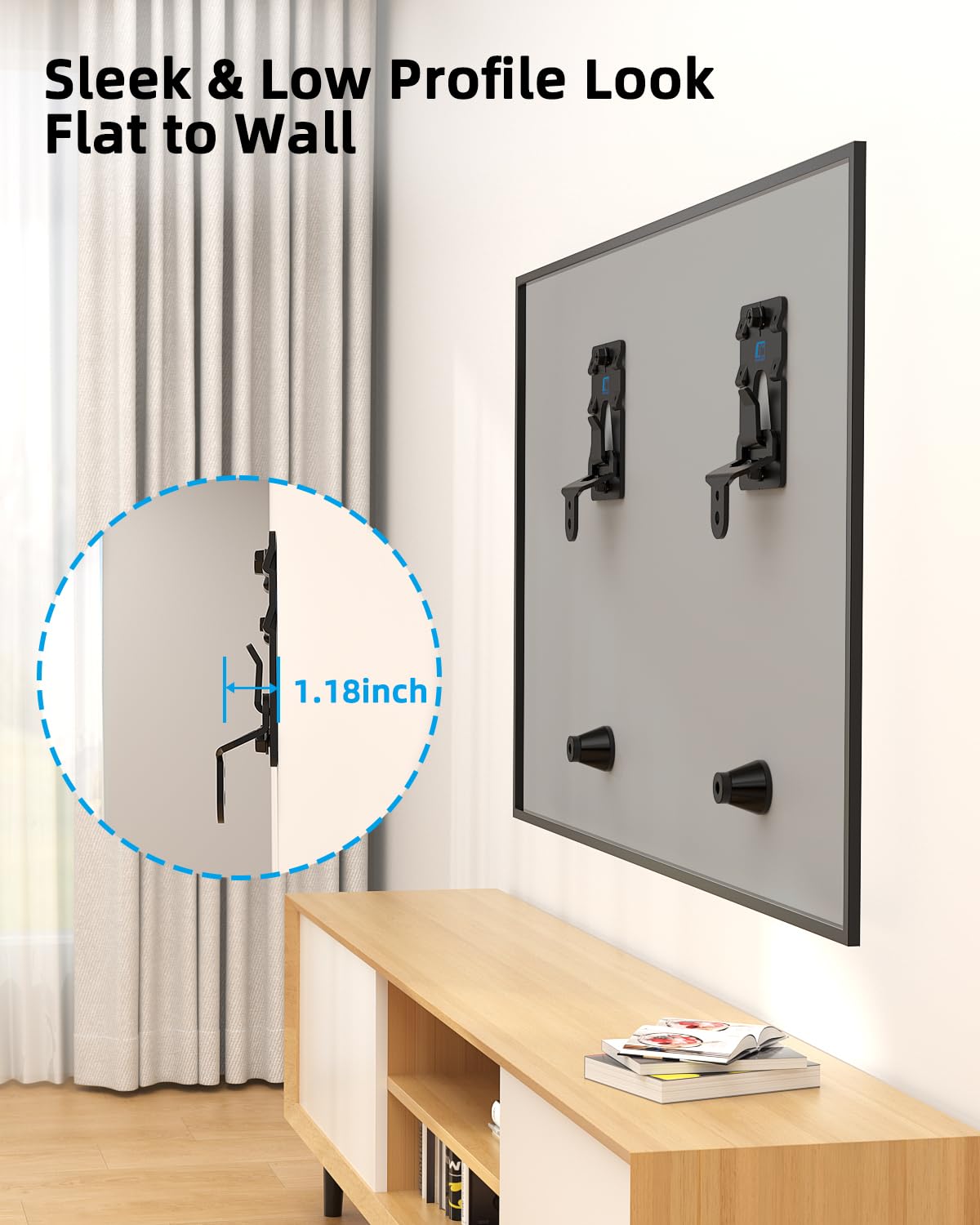 HOME VISION Heavy Duty Fixed TV Wall Bracket for 32-86 Inch Flat Screens