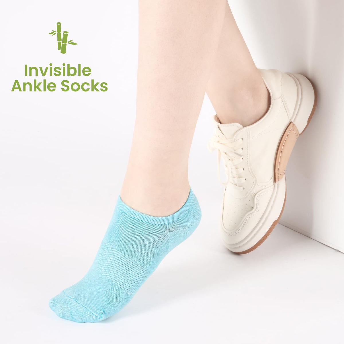 Niofind Bamboo Trainer Socks for Womens & Mens, 6 Pairs, Non Slip No Show