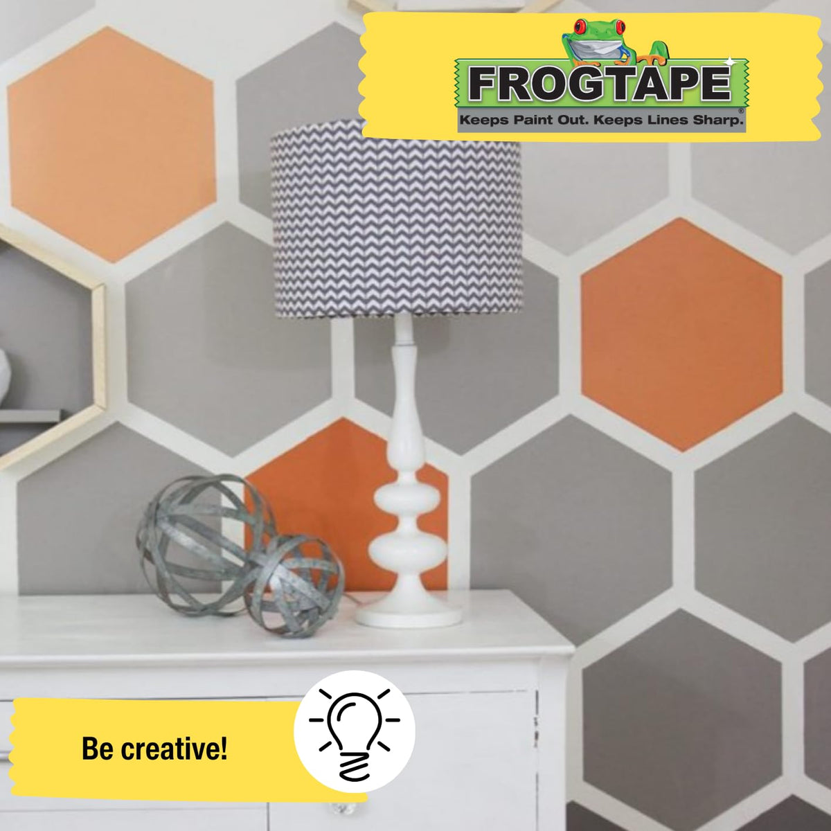Frog Tape Yellow Delicate Surface Painters Masking Tape 24mm x 55m. Indoor painting and decorating for sharp lines and no paint bleed