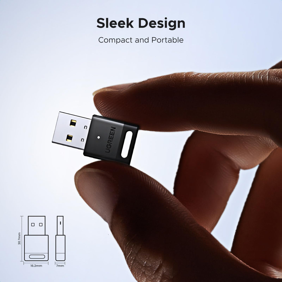 UGREEN Bluetooth 6.0 Adapter, USB Bluetooth Dongle for PC, Plug & Play