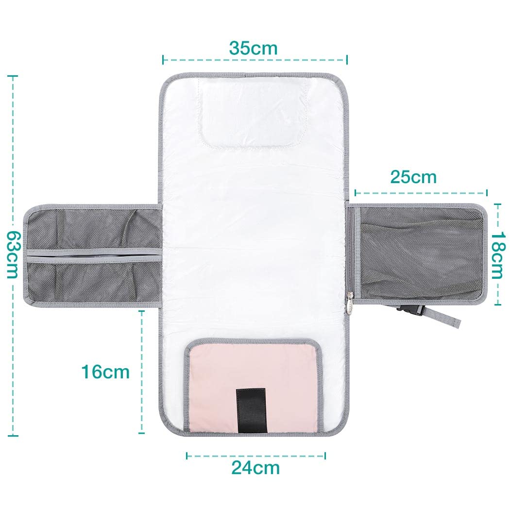 Lekebaby Portable Nappy Changing Mat Travel Baby Change Mat