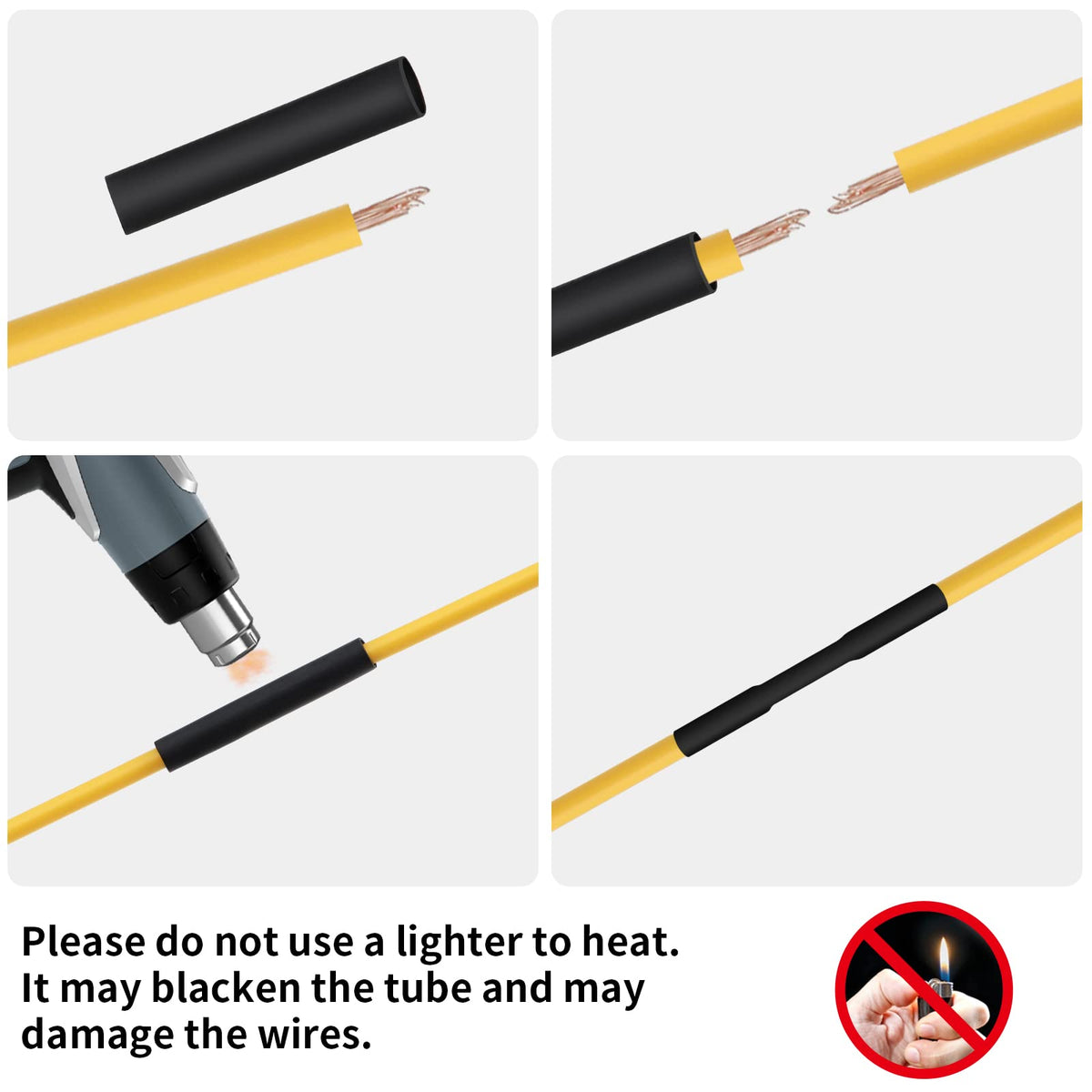 560 Pcs Heat Shrink Tubing Kit Ratio 2:1 Electrical Shrink Tubing Wire Large Wrap Industrial Shrink Tubes Assortment（12 Sizes Black）