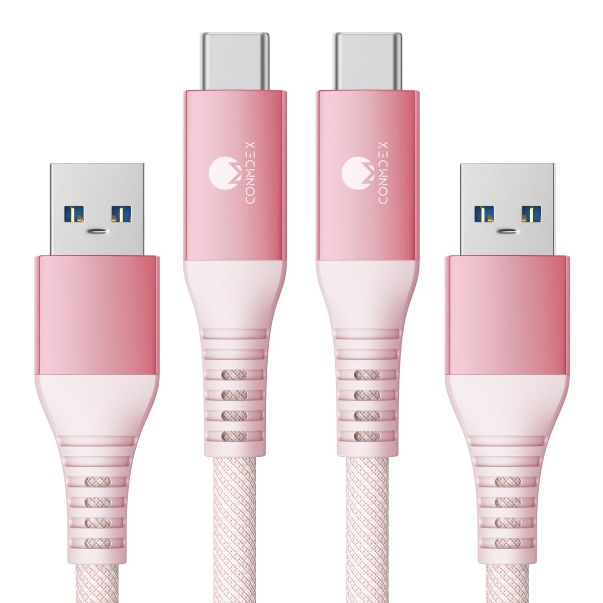 CONMDEX USB C Cable Short 50cm/0.5M 2Pack10Gbps Data USB3.1 Gen2 Type C Android Auto Cable QC3.0 3.1A USB A to C Fast Charger for Samsung Note20 Galaxy S24/S23/S22/S21 Z Flip 5 Tab S9 Pixel 9 Pro-Red