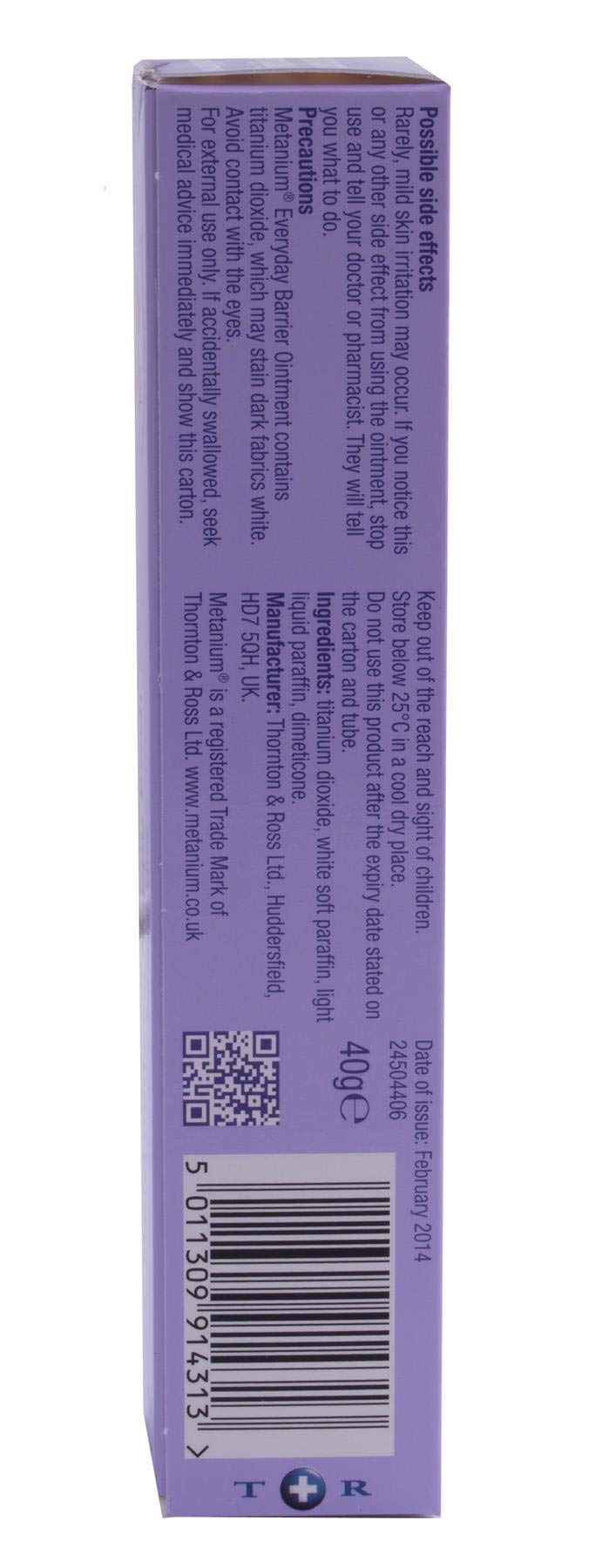 Metanium Everyday Barrier Ointment, Nappy Rash Protection, 40g Tube