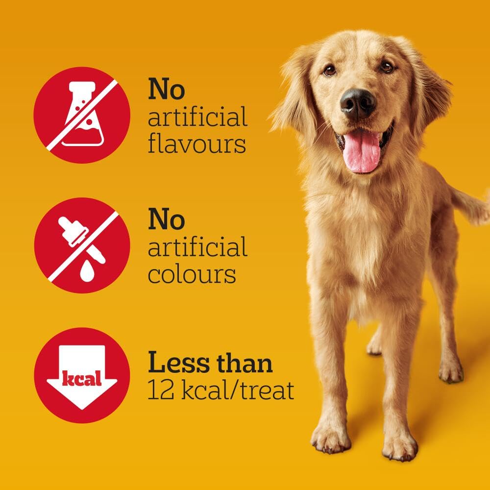 PEDIGREE TASTY MINIS Adult Dog Treats Cheese & Beef Nibbles 140g - Pack of 8, Packaging May Vary