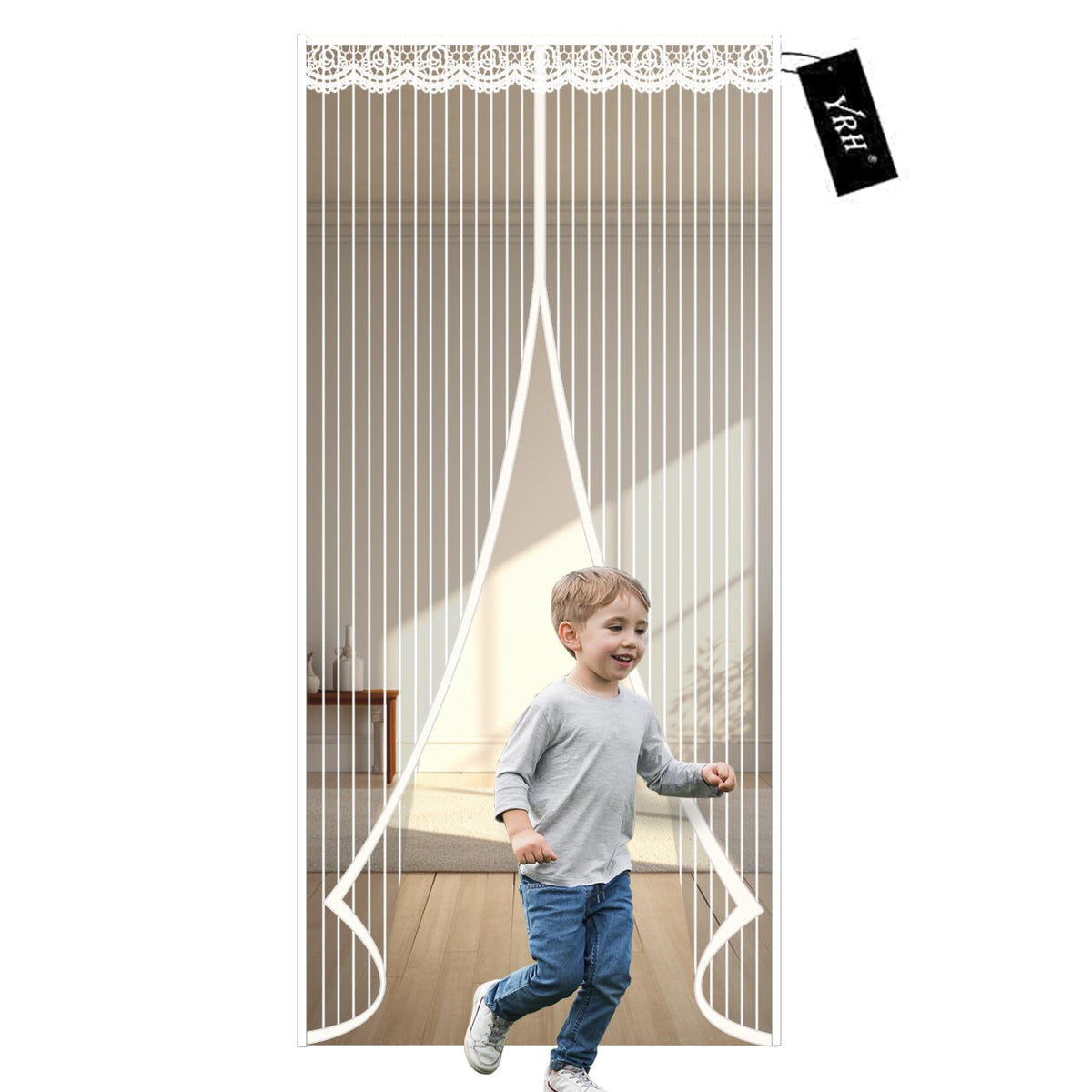 YRH Magnetic Fly Screen Door (90x210cm, Black)