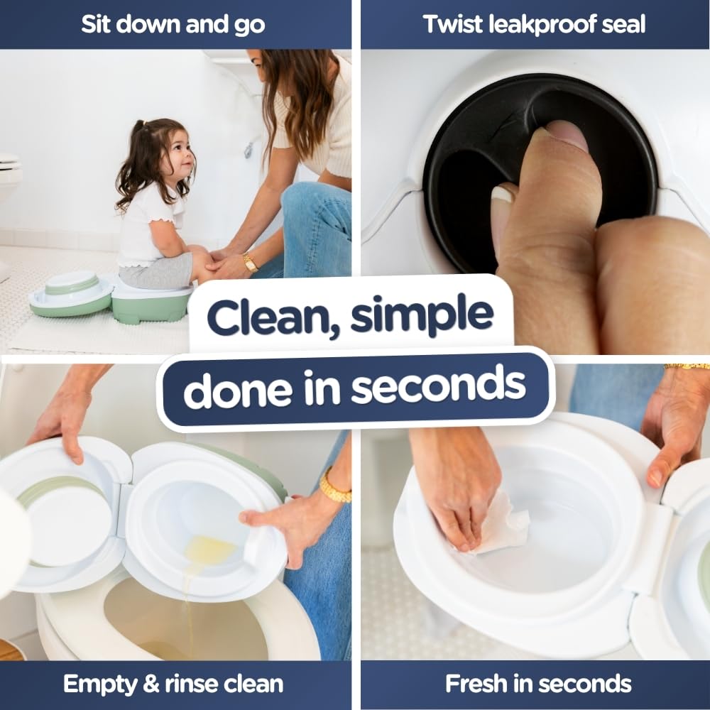 My Carry Potty - Travel Potty, Award-Winning Portable Toddler Toilet Seat for Kids to Take Everywhere (Ladybird)