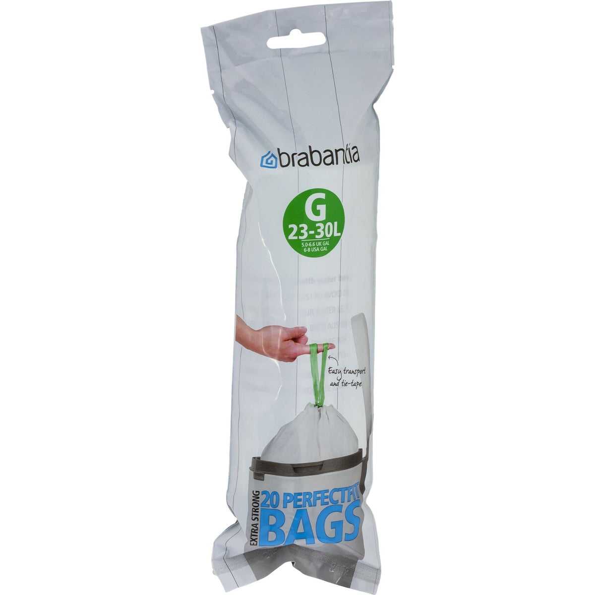 Brabantia Heavy Duty Perfect Fit Bin Liners (5 Packs of 20) 10-12 Litre