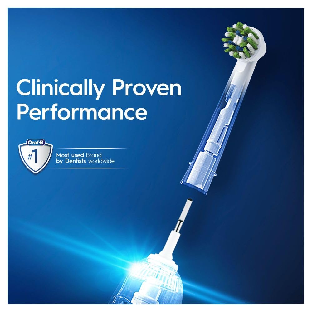 Oral-B Pro Cross Action Electric Toothbrush Heads, 4 Count, White