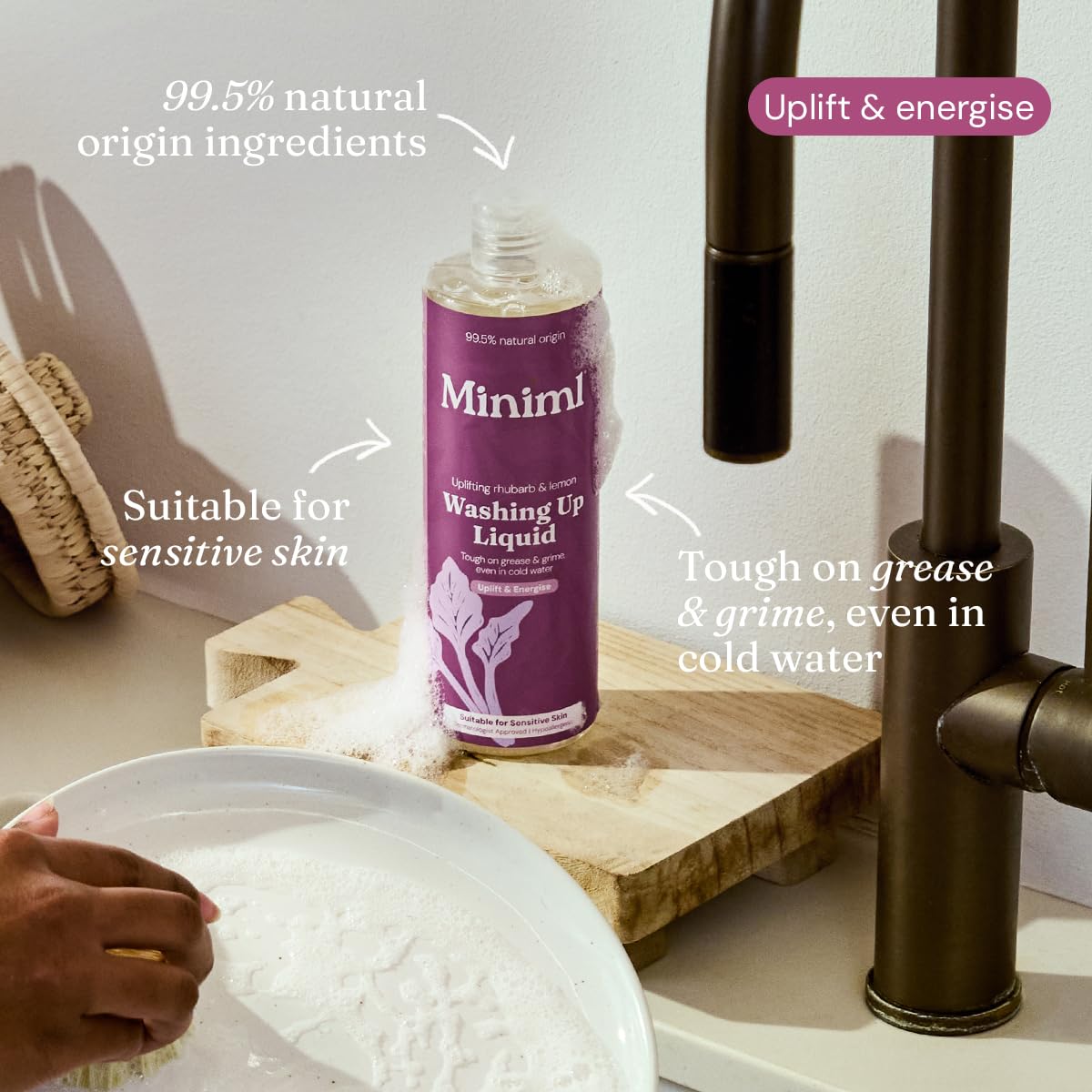 Miniml Eco Washing Up Liquid 5L Refill – Wild Rhubarb & Lemon
