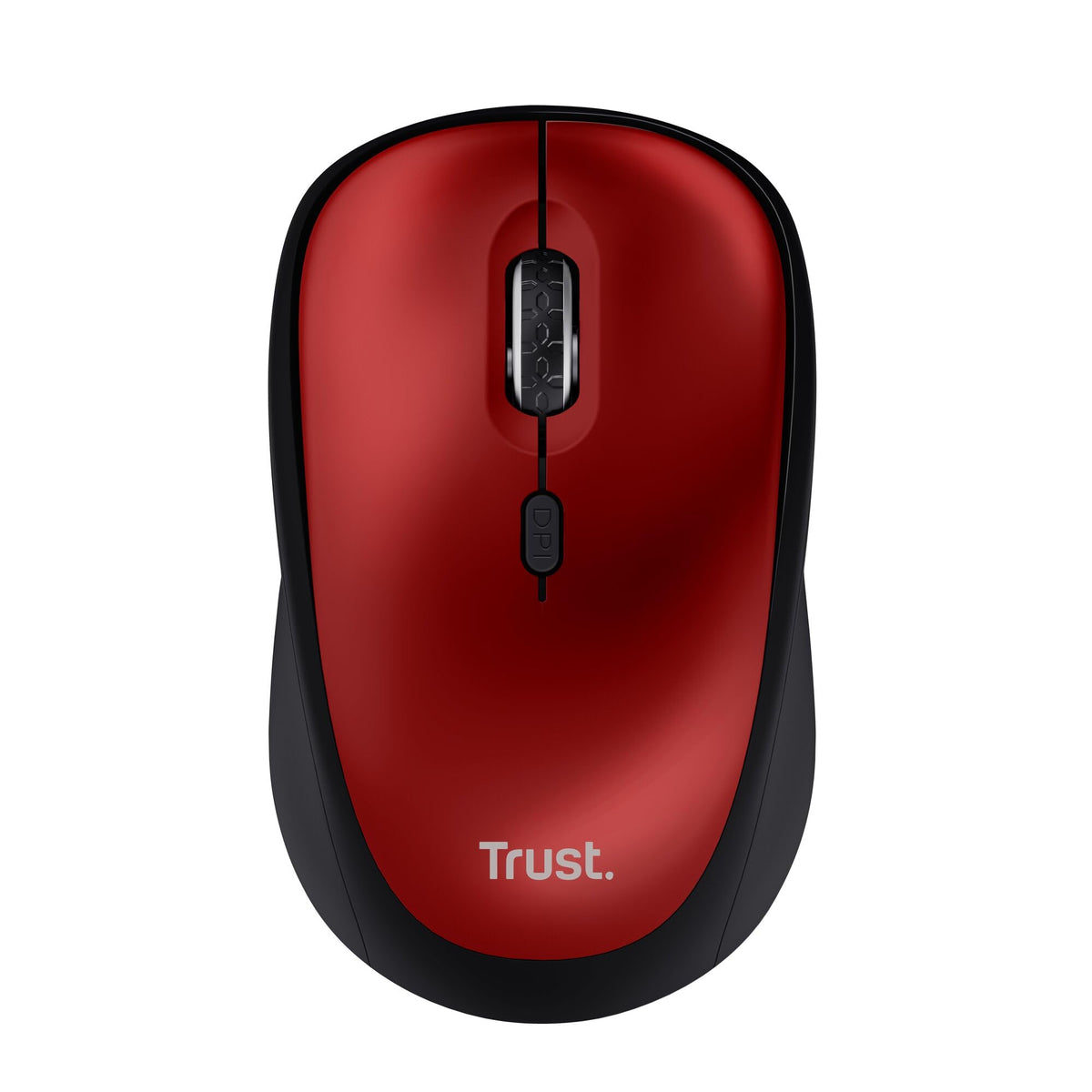 Trust Yvi FX Wireless Mouse with LED Illumination, USB Micro Receiver, RF 2.4 GHz, 800/1600 DPI, Ambidextrous, 8 m Range, Computer Mouse for Laptop, PC and Mac - Pink