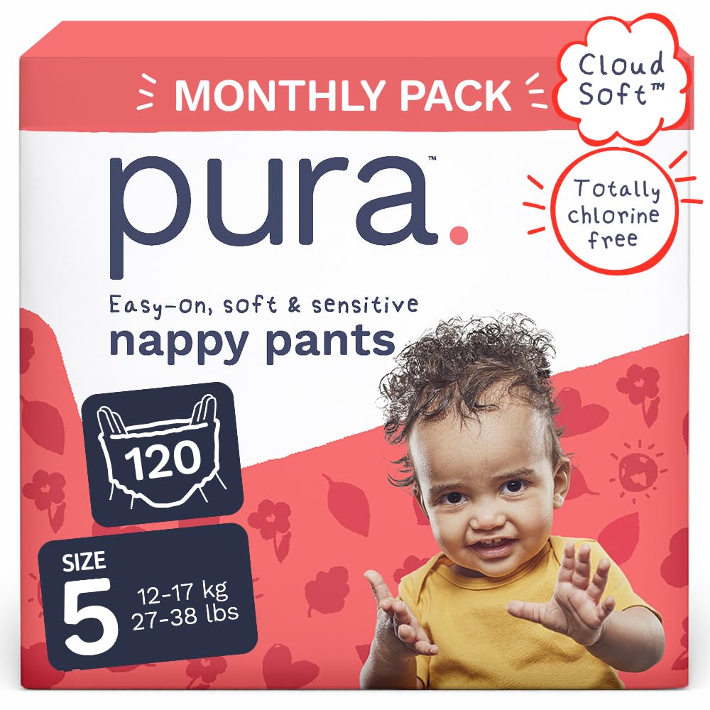Pura Nappy Pants Size 9 (22kg+) 45 Count Sensitive Skin