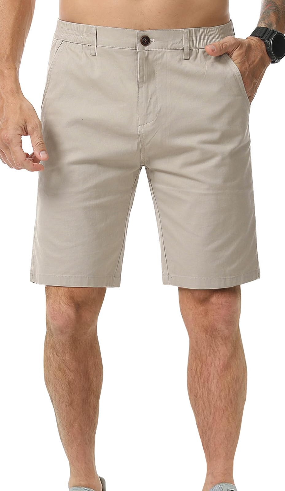 Men’s 7”/ 9” Chino Shorts Casual Elasticated Waist with 4 Pockets