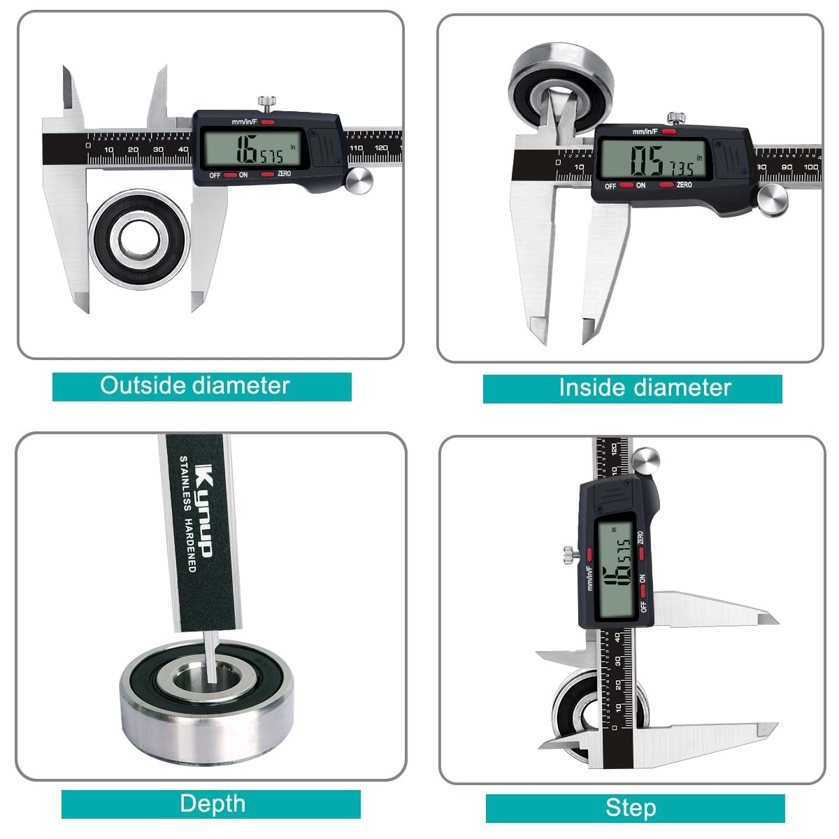 Kynup Digital Caliper 150mm, 6 inch Digital Vernier Caliper with LCD Screen
