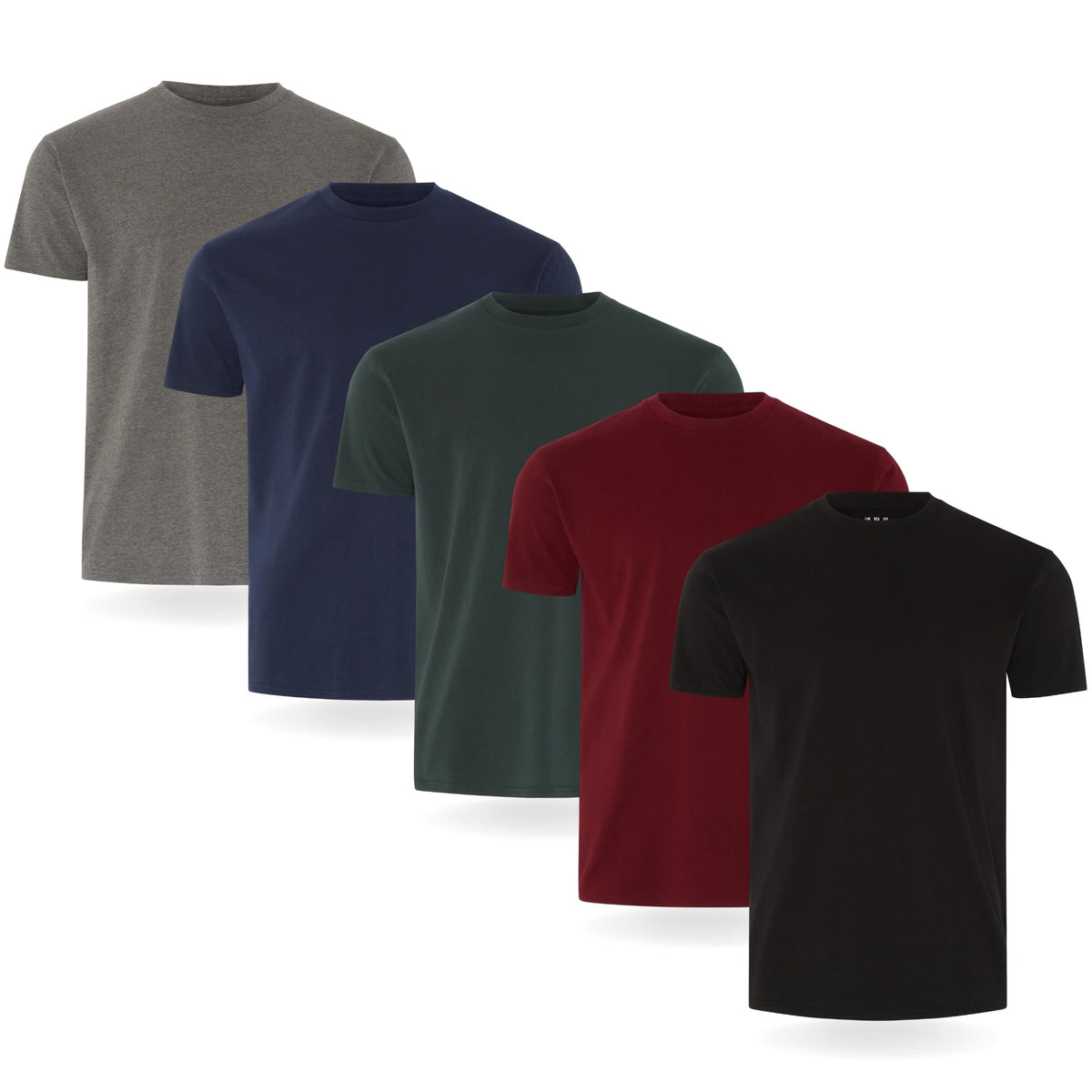 FM London 3/5 Pack Mens T Shirt, Premium Weight, 100% Cotton & Super Soft