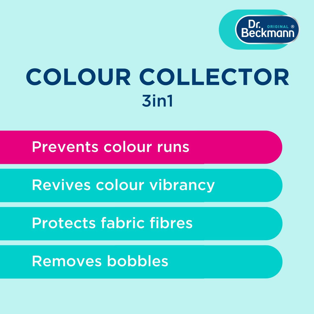 Dr. Beckmann Colour Collector All in 1, Stops Colour Runs, 50 Sheets