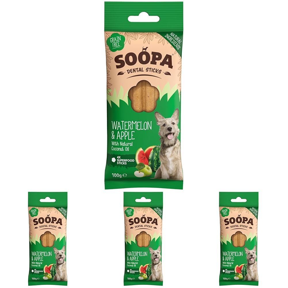 Soopa Carrot & Pumpkin Dog Dental Sticks, Chews to Clean Teeth, 100 g, 1-Pk