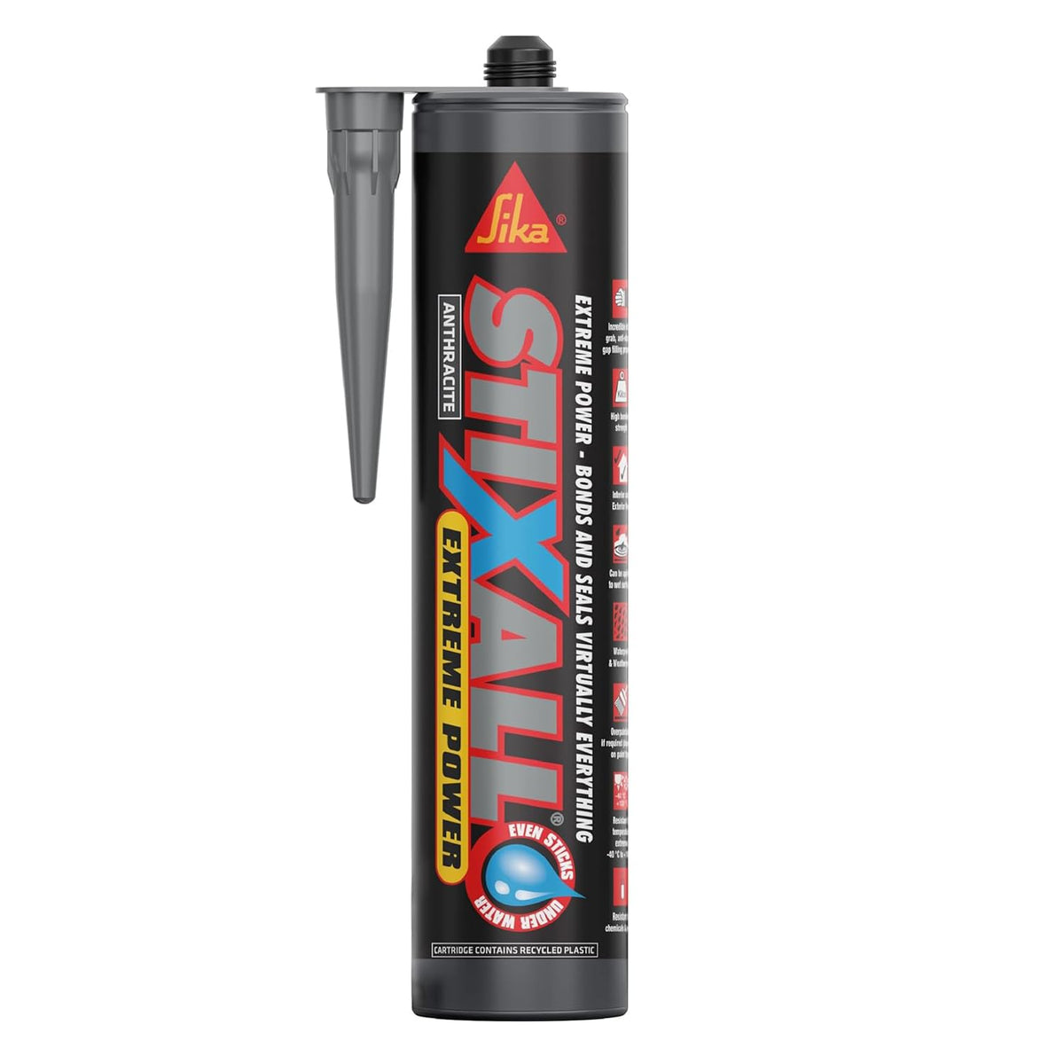 Sika Stixall Extreme Power Sealant And Adhesive, Crystal Clear, 290ml