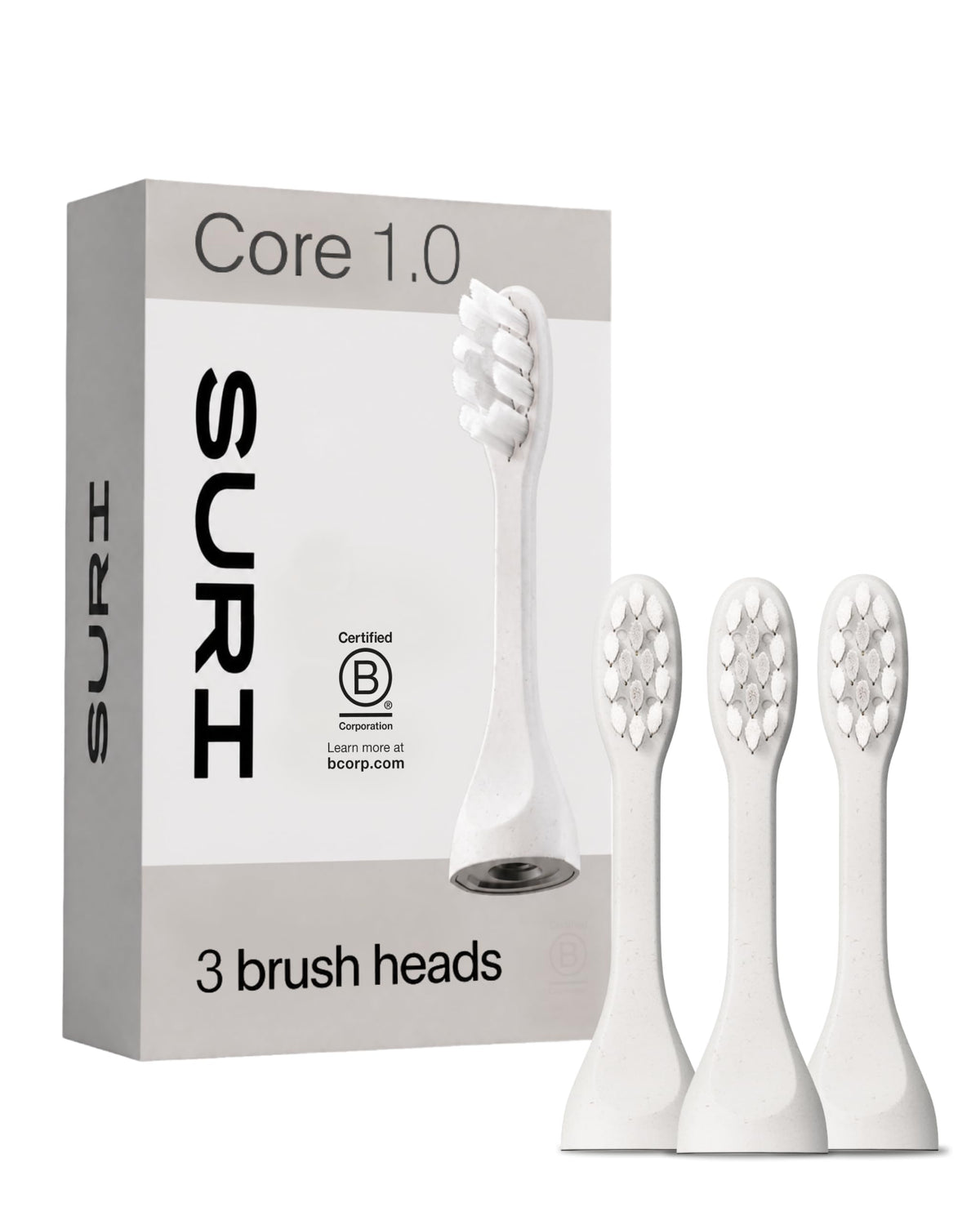 SURI Recyclable Electric Toothbrush Heads | Core & Pro Compatible | Long Lasting Replacement Heads | Pack of 3 | Winter Fern