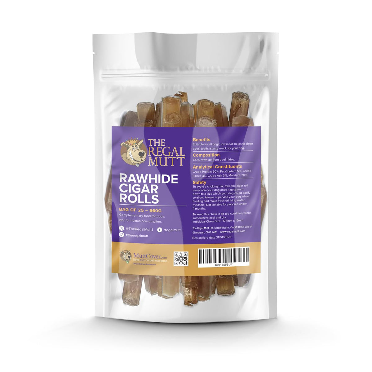 The Regal Mutt - Chewy Twists with Chicken - 1kg Bag