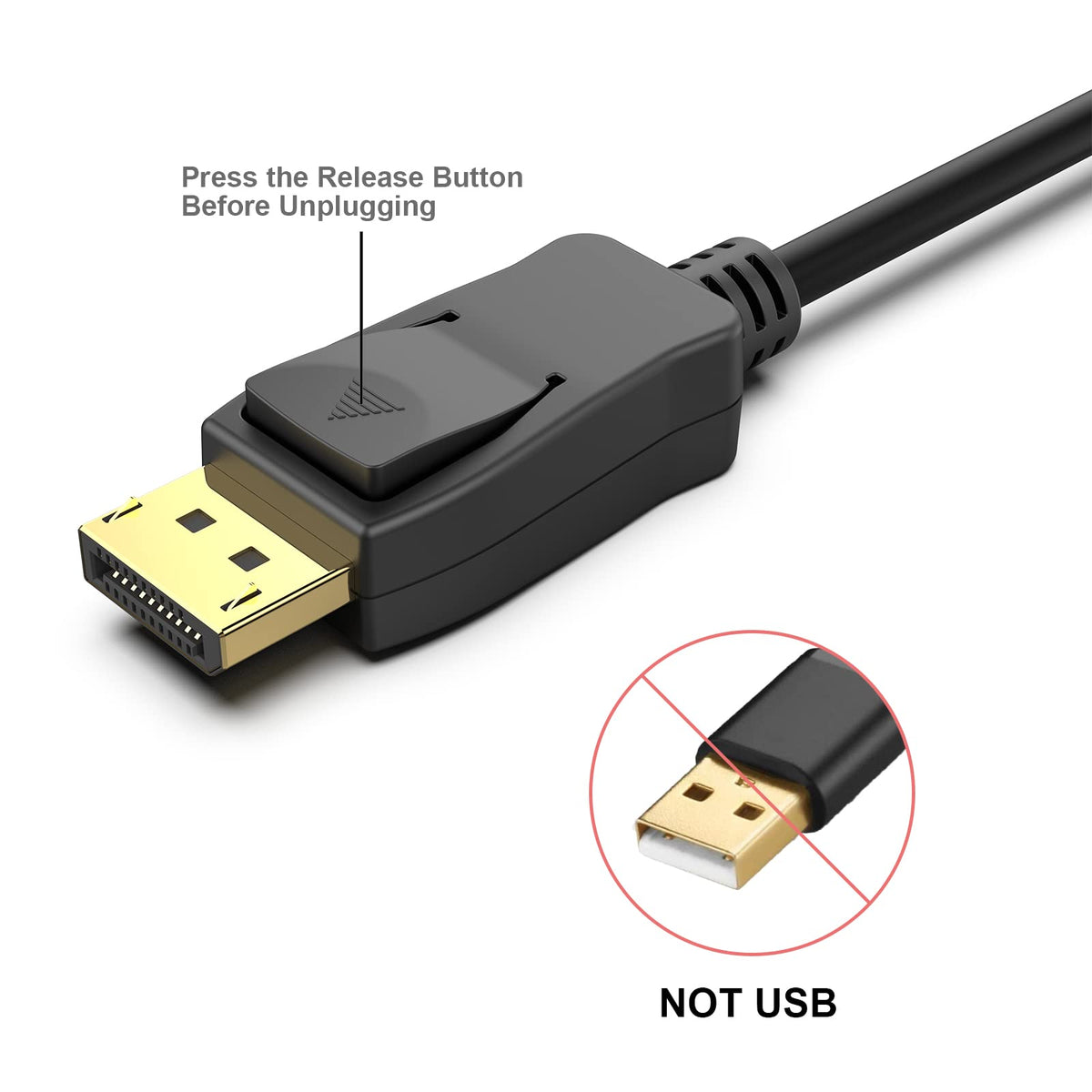 BENFEI 4K DisplayPort to HDMI 6 Feet Cable[Aluminum Shell, Nylon Braided], Uni-Direction DP 1.2 Computer to HDMI 1.4 Screen Cable Compatible with HP, ThinkPad, AMD, NVIDIA, Desktop and More