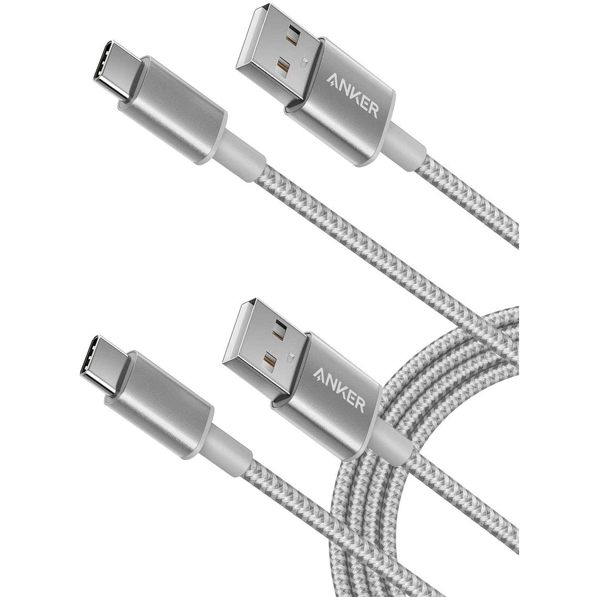 Anker USB C Charger Cable, 2-Pack 6 ft (1.8 m) USB to USB C Cable, USB A to USB C Braided Phone Charger Cable for iPhone 17/16/15, iPad Pro, Samsung Galaxy, and More(Black)