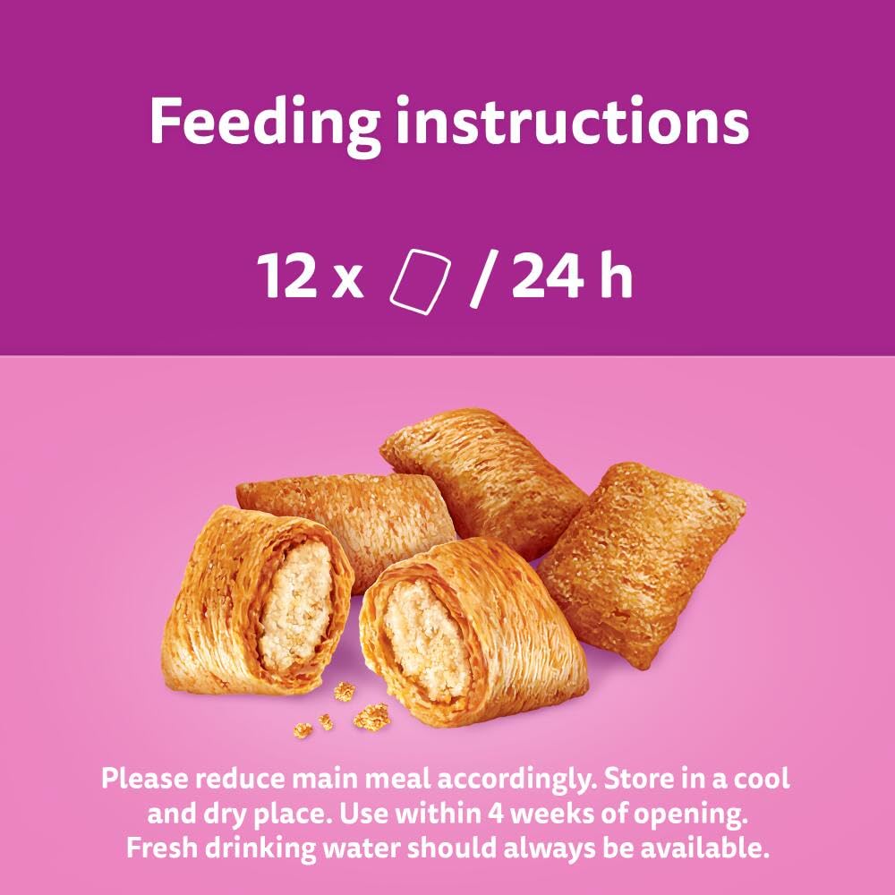 WHISKAS Crunch 100g (Pack of 6) - Tasty Topping Adult Cat Treat Biscuits