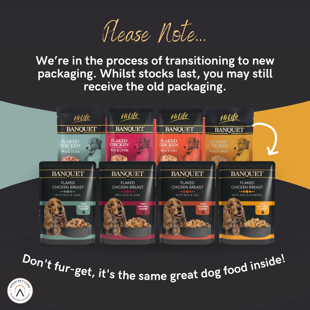 HiLife Banquet Adult Wet Dog Food, Mixed Multipacks Classic Collection & Supreme Selection, Made with 100% Natural Ingredients (36 Pouches x 100g)