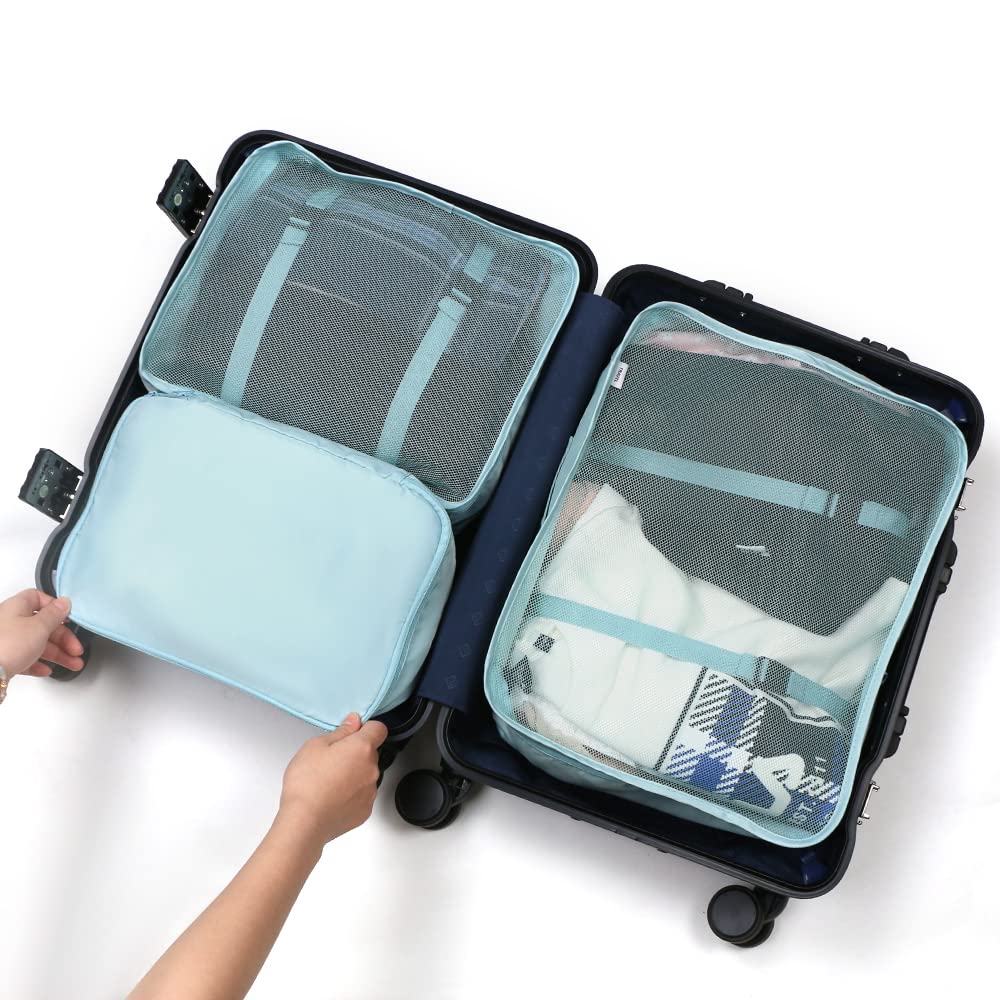 OSDUE Packing Cubes for Suitcase, 8PCS Thickening Travel Organiser Packing Bags Lightweight Travel Accessories Organizers Essentials Clothes Shoes Cosmetics Toiletries Storage Bags