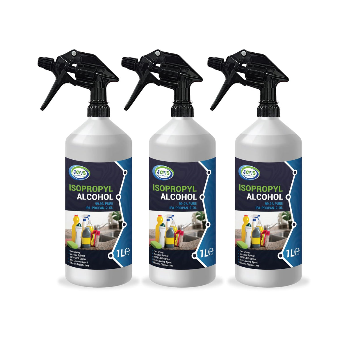 Isopropyl Alcohol IPA 99.9% 1L | Pure Lab Grade | Isopropanol 1 Litre | Rubbing Alcohol for Cleaning and Disinfecting | Solvent for Electronics, Hospitals, Windows, Glass, Appliances.