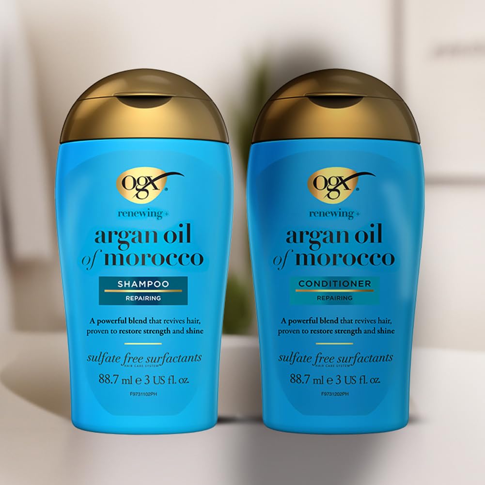 OGX Argan Oil of Morocco Hair Conditioner, Hydrate and Repair, Intensively Moisturises, for Dry and Damaged Hair, Sulfate Free Surfactants, 385ml