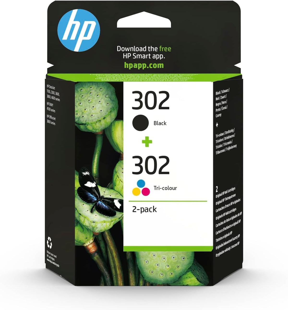 HP 302/304 Black & Tri-colour Original Ink Cartridges 2-Pack