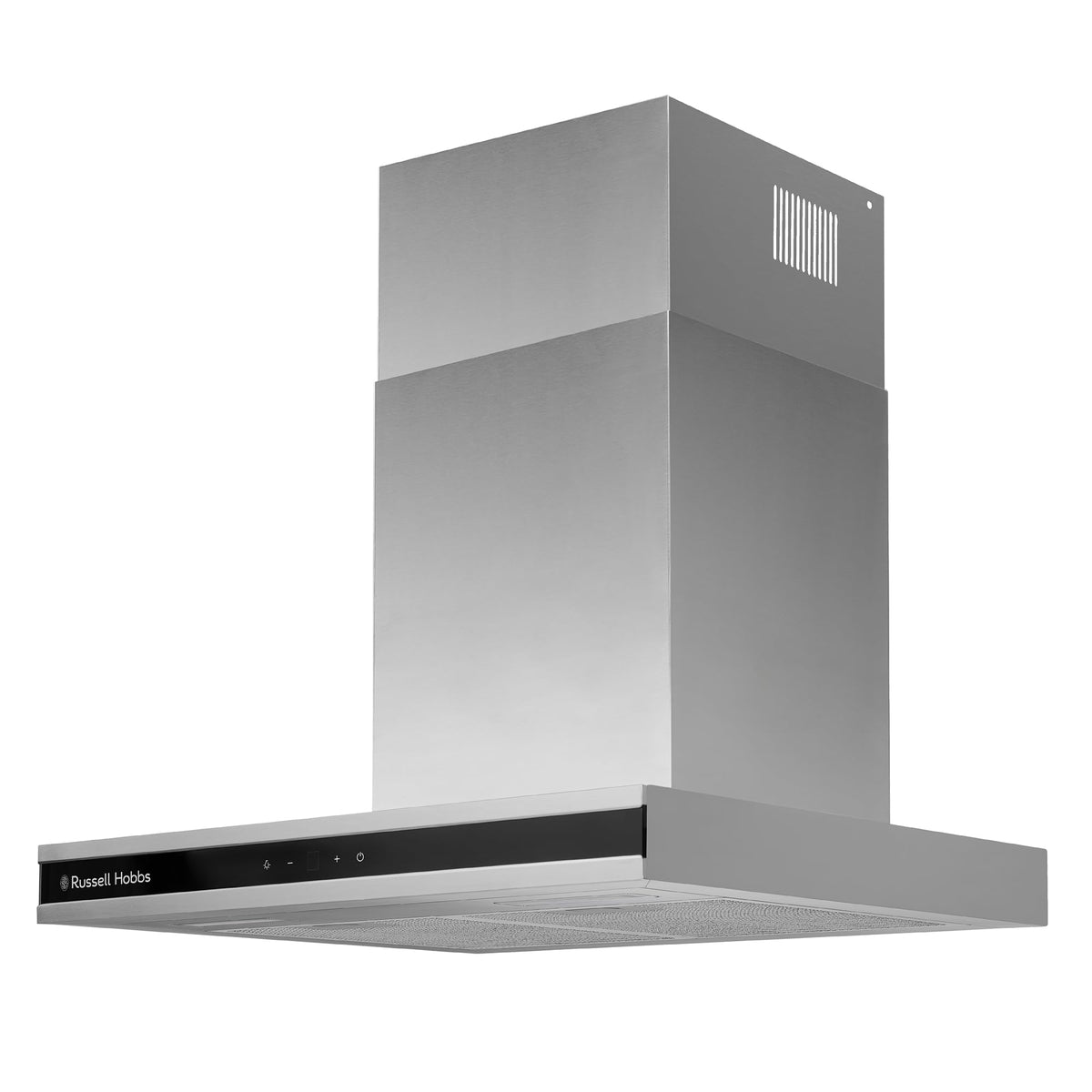 Russell Hobbs 90cm T-Shaped Cooker Hood in Stainless Steel with 3 Speed Settings, 3x Washable Aluminium Filters, Extraction or Recirculation, Boost Function, LED Lights A++ Energy Rating, RHGCH903SS