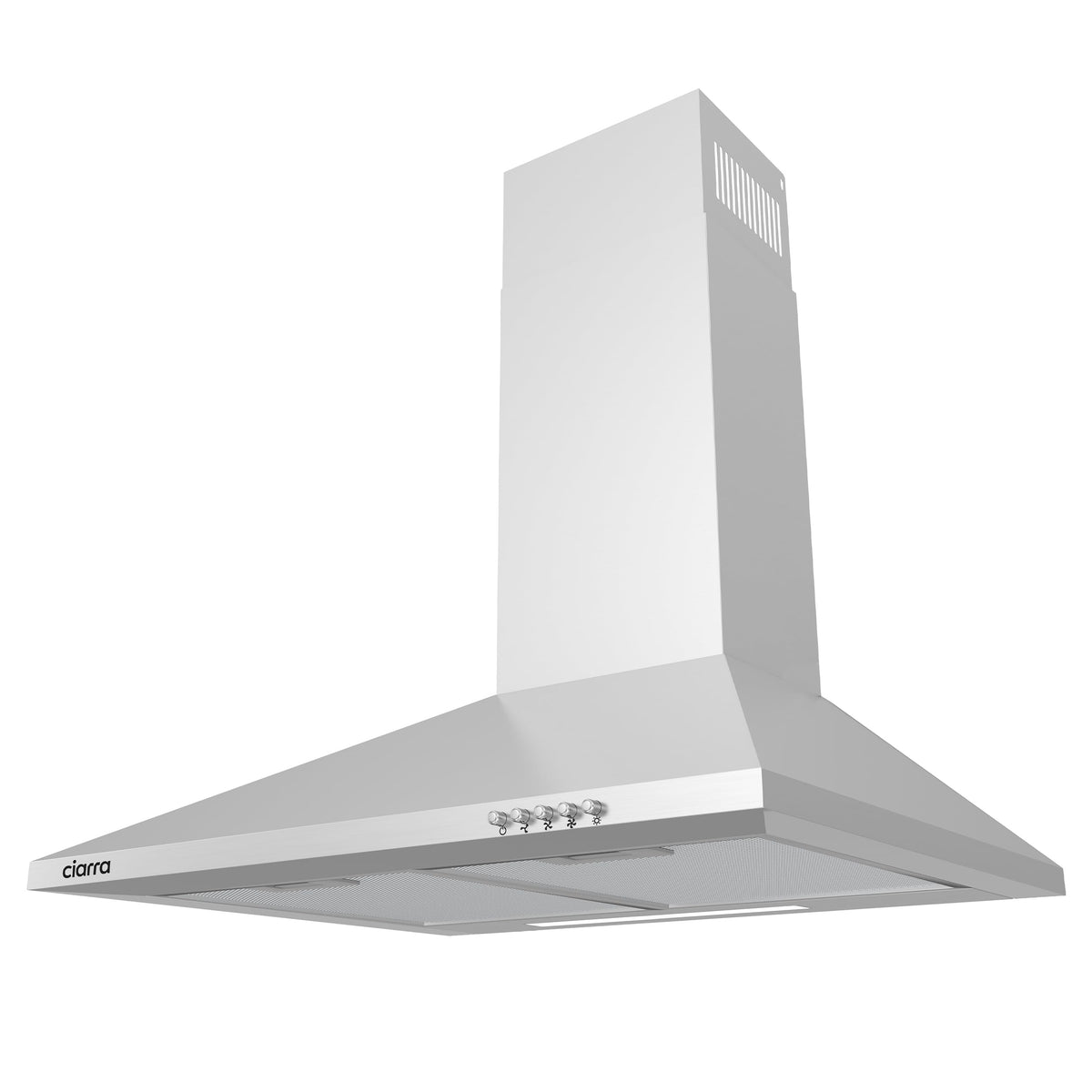CIARRA 90cm Wall-Mount Cooker Hood 370m³/h Ducting & Recirculation CAS9201A