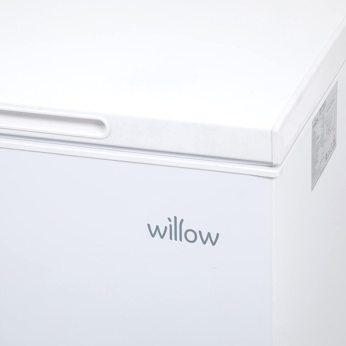 Willow W99CFW Freestanding 99L Chest Freezer with Removable Storage Basket, Suitable for Outbuildings and Garages, 4* Freezer Rating - White