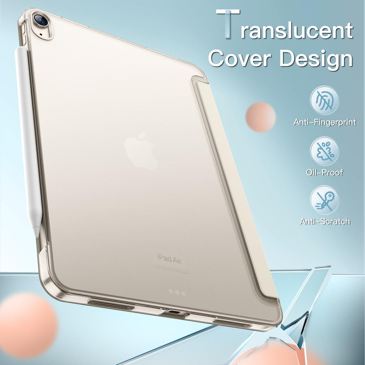 JETech Case for iPad Air 11" M4/M3/M2 & iPad Air 5/4 10.9", White
