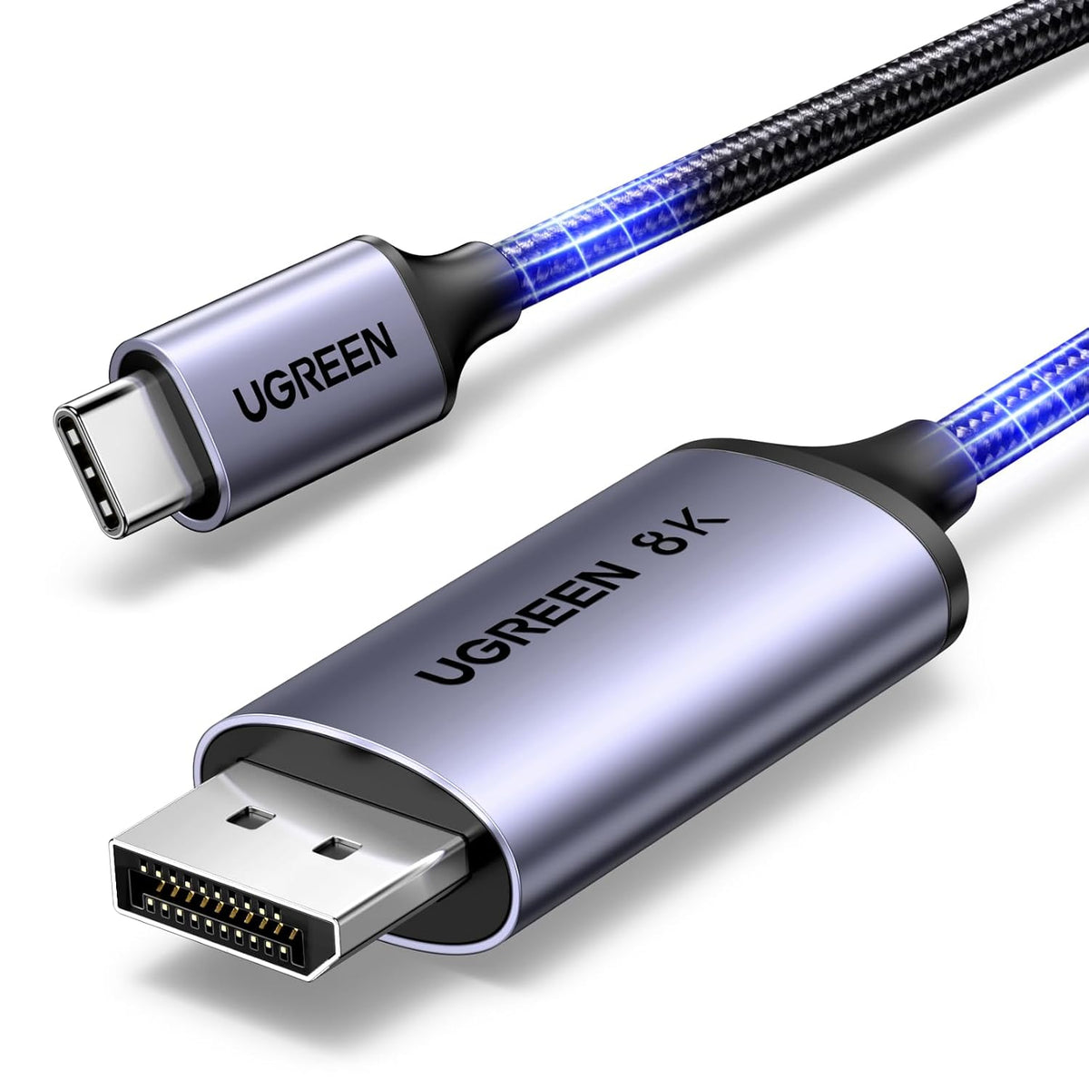 UGREEN USB C to DisplayPort Cable 8K@60Hz Thunderbolt 5/4/3 Type C DP1.4,2M
