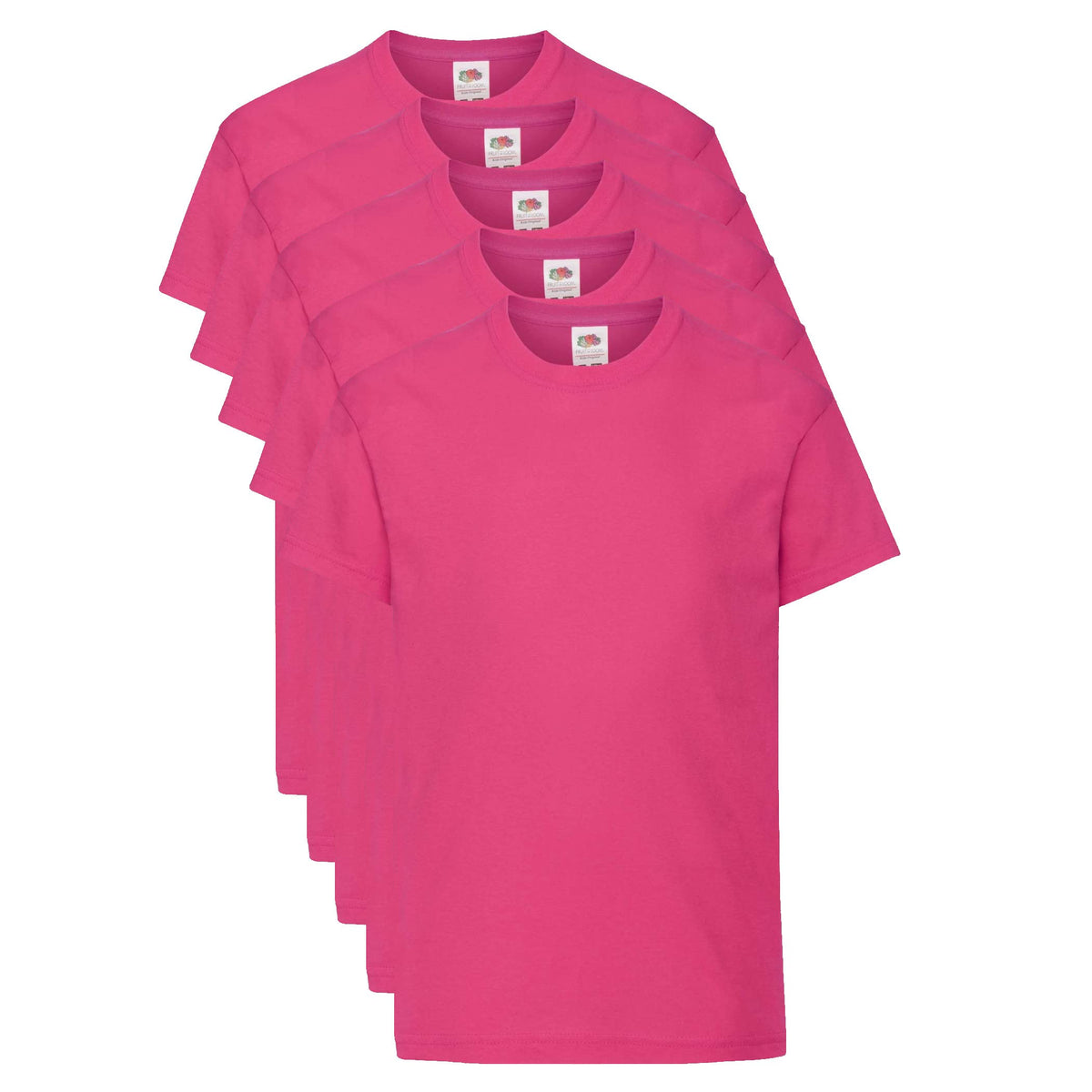 Fruit of the Loom Unisex Kids Kid's Original T T-Shirt (Pack of 5)
