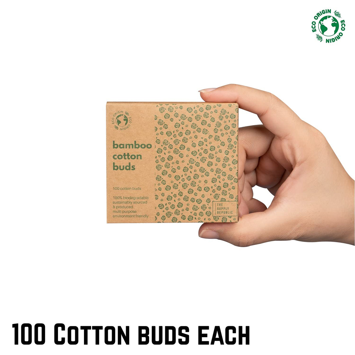 600 Bamboo Cotton Buds | 100% Eco-Friendly Biodegradable | Cotton Buds Bamboo | Ear Swabs | Ear Picks | Cotton Ear Buds | 6 x100 Ear Buds Cotton