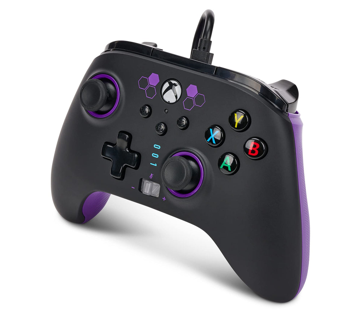 PowerA Enhanced Wired Controller for Xbox Series X|S, Wired Video Game Controller, Gamepad for Xbox X and S, Officially Licenced by Xbox, 2 Years Manufacturer Warranty - Purple Hex