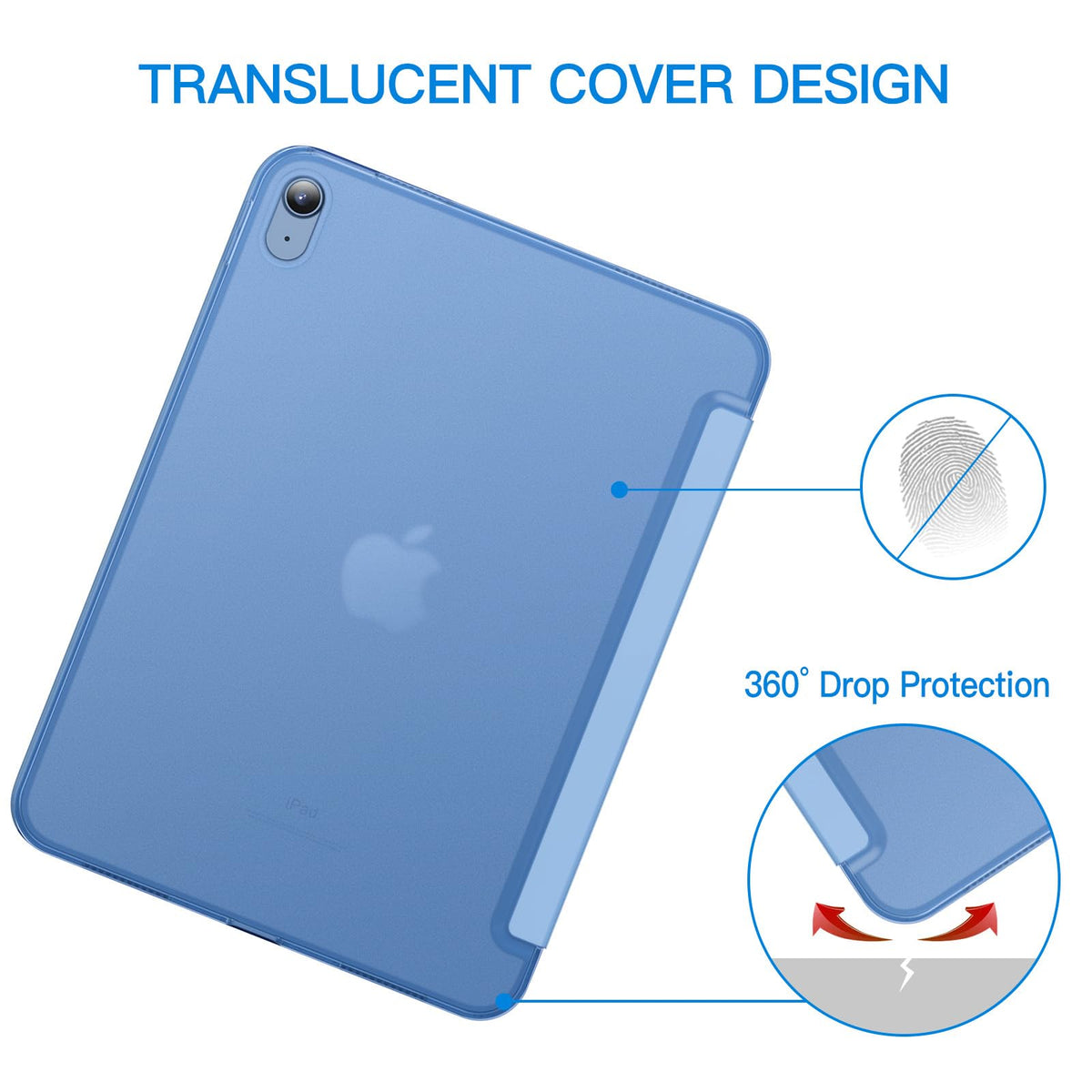 JETech Case for iPad (A16) 11th/10th Gen, Navy Blue