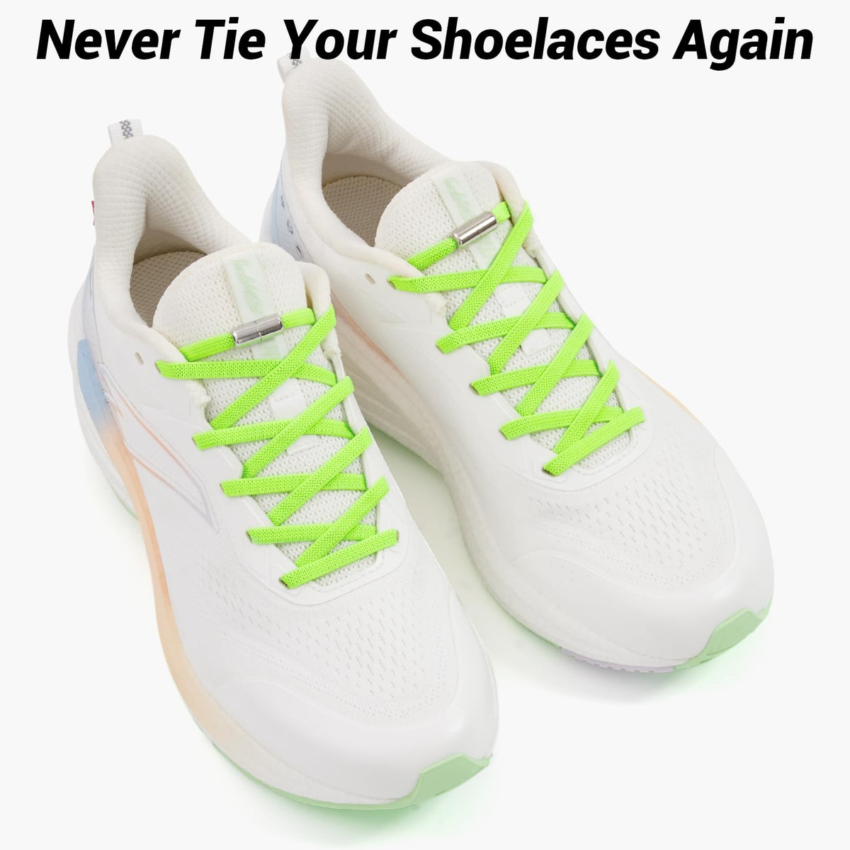 Handshop 2 Pairs Elastic Laces, No Tie Shoelaces for Trainers