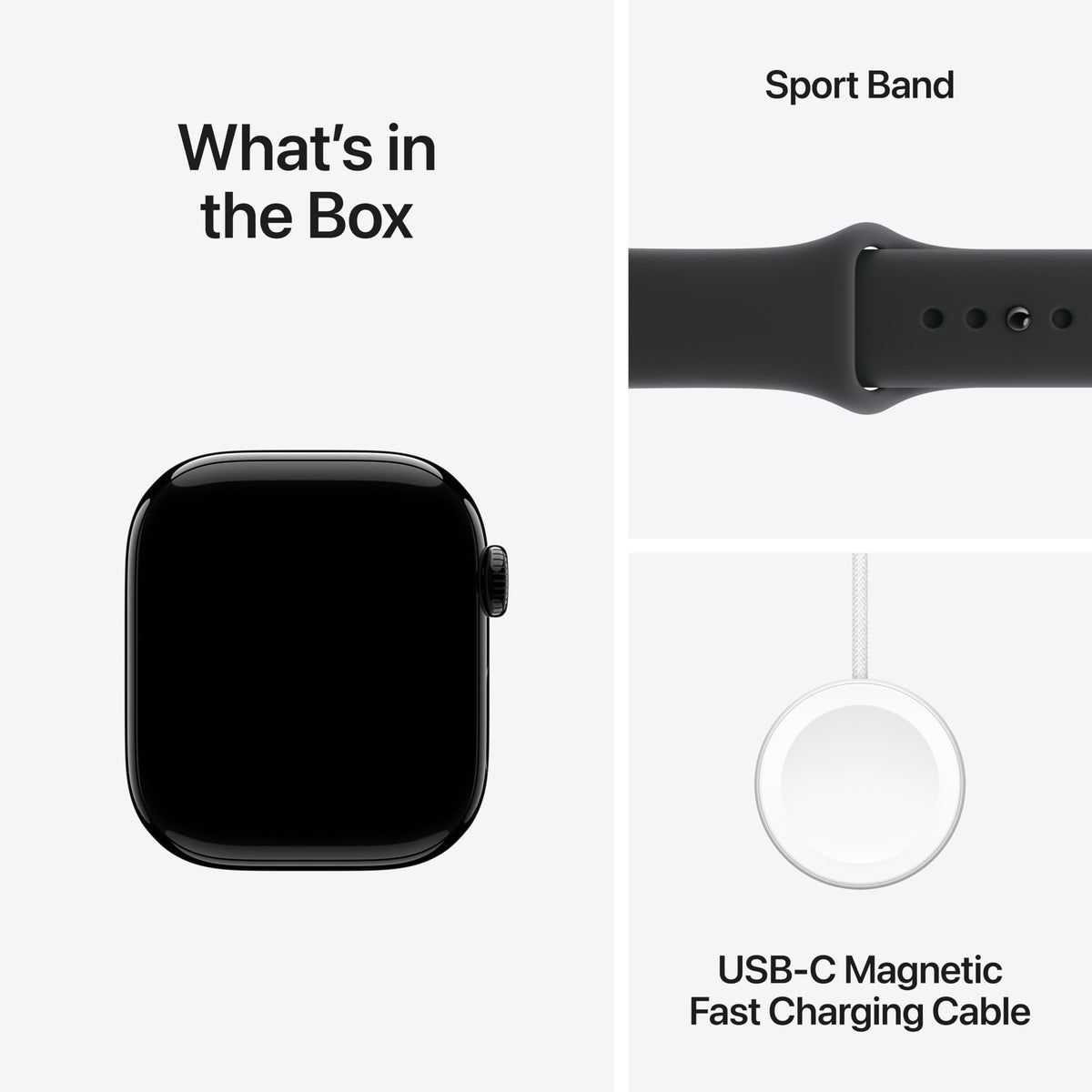 Apple Watch Series 11 GPS 46mm Smartwatch with Jet Black Aluminium Case with Black Sport Band M/L. Sleep Score, Fitness Tracker, Health Monitoring, Always-On Display, Water Resistant