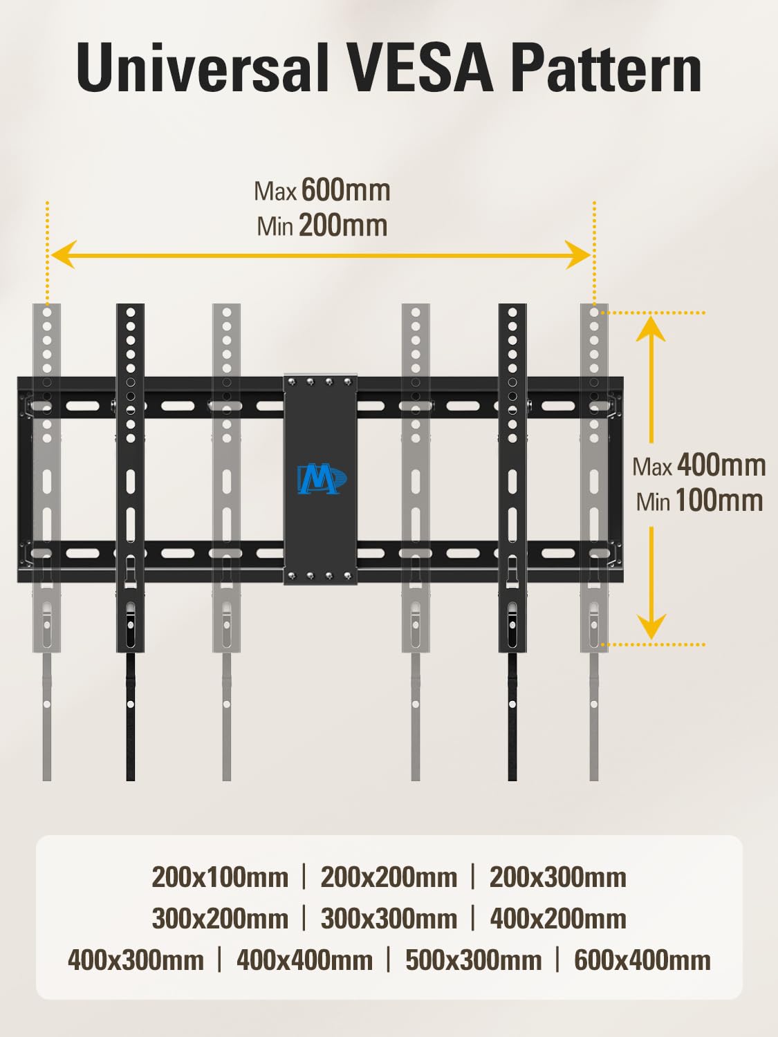 Mounting Dream Fixed TV Wall Bracket for 26-60" TV Max VESA 400x400mm 45kg