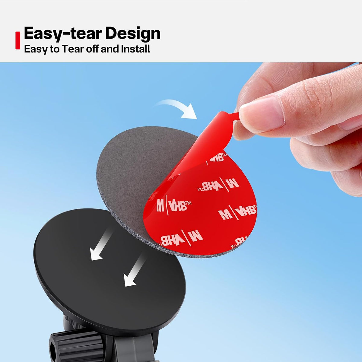 Dash Cam Sticky Pads, 6Pcs Dash Cam Mount Adhesive Pads, Double Sided Sticky Pads for Dashcam GoPro Car Camera Action Camera, Dashcam Sticky Pad for Windscreen & Dashboard, Cuttable Adhesive, 56mm