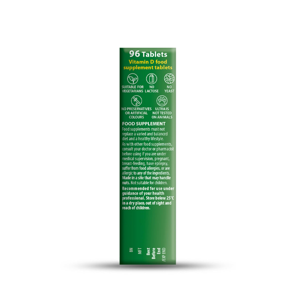 Vitabiotics Ultra Vitamin D3 1000IU, Vitamin D3 Tablets, 96 Tablets