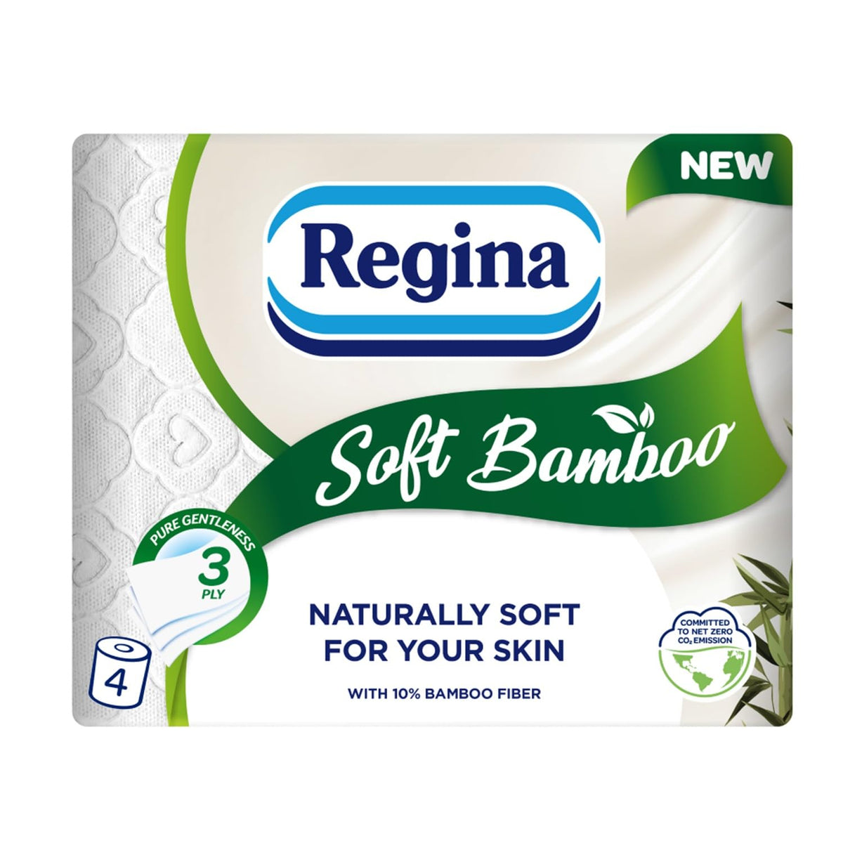Regina Soft Bamboo, 9 Rolls of Toilet Tissue, 3-Ply