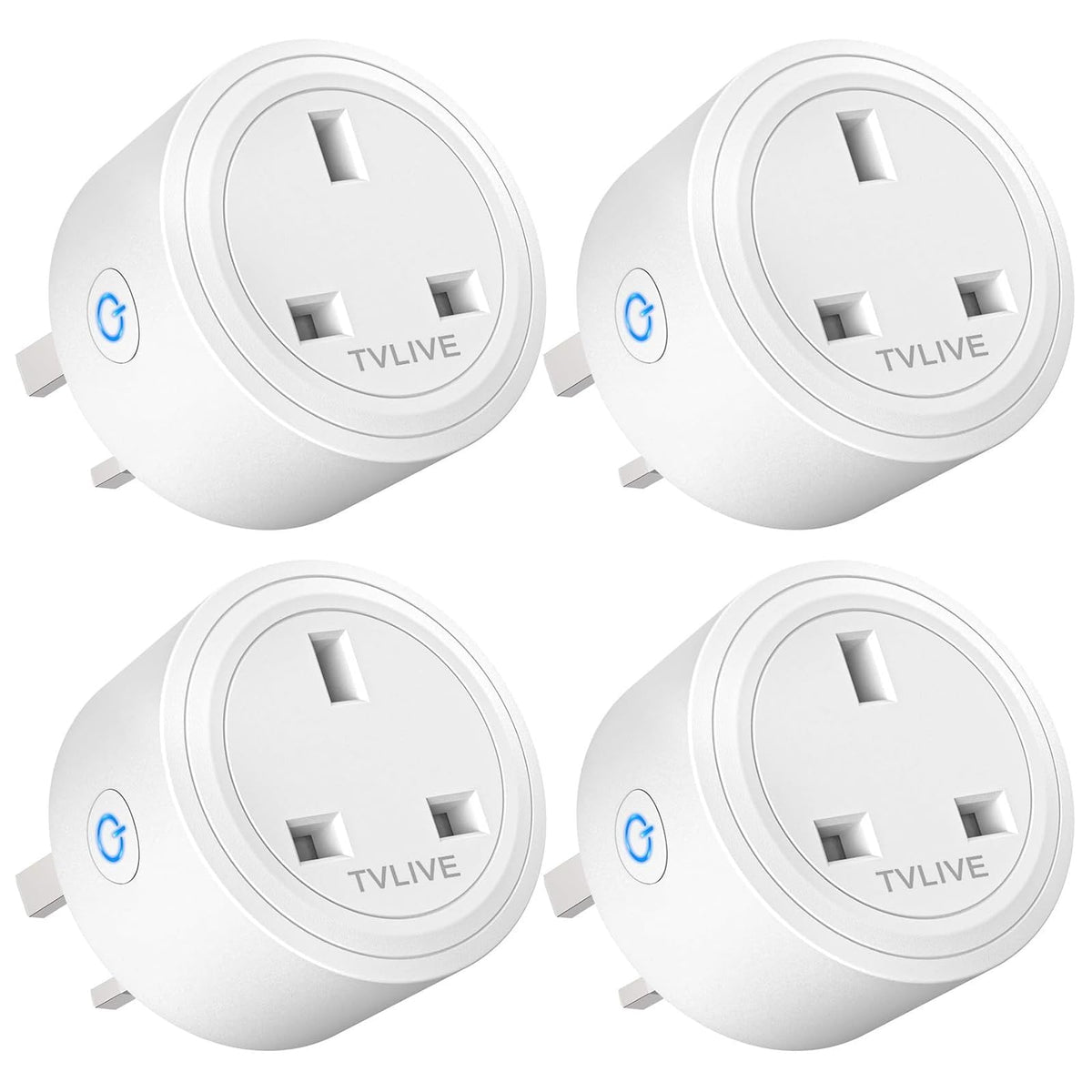 Smart Plug, TVLIVE 2 Pack Smart Plugs that Work with Alexa (Echo, Echo Dot), Google Home Voice Control, Energy Monitoring, Remote Control, Timer & Schedule, smart wifi plug socket UK, No Hub Required